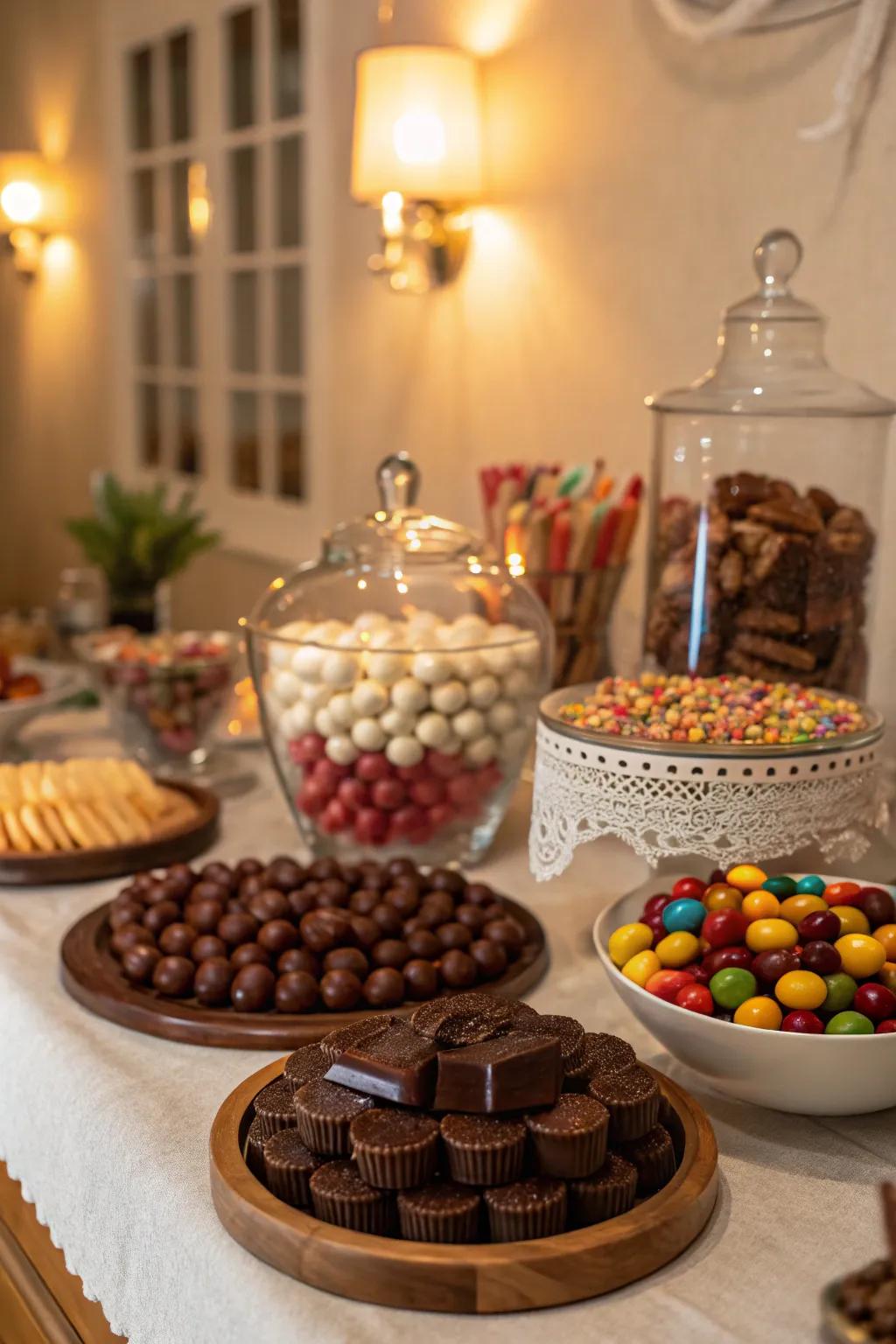 An array of candy consistencies for a diverse taste adventure