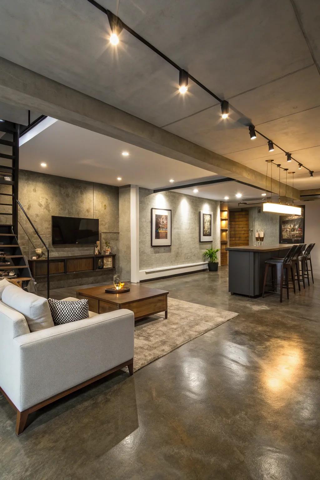 Tinted solid surface: industrial chic on a budget.