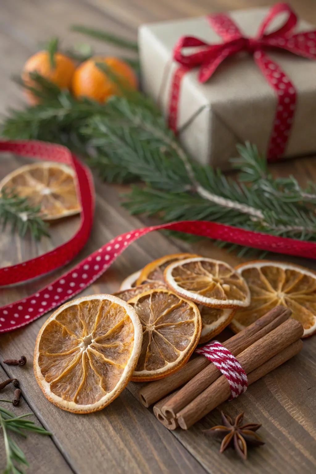 Organic components introducing heat to the ornamentation.