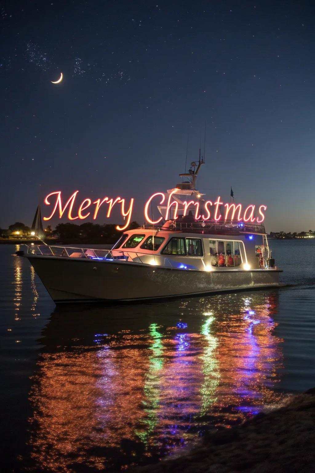 A heartfelt holiday note brightening the night, spreading joy to everyone.