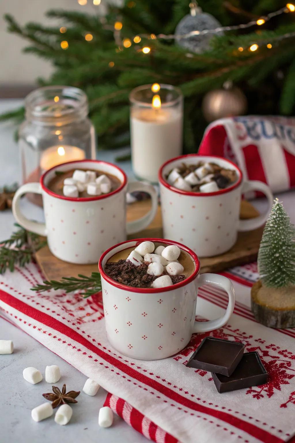Hot chocolate packages provide comfort during the holiday season.