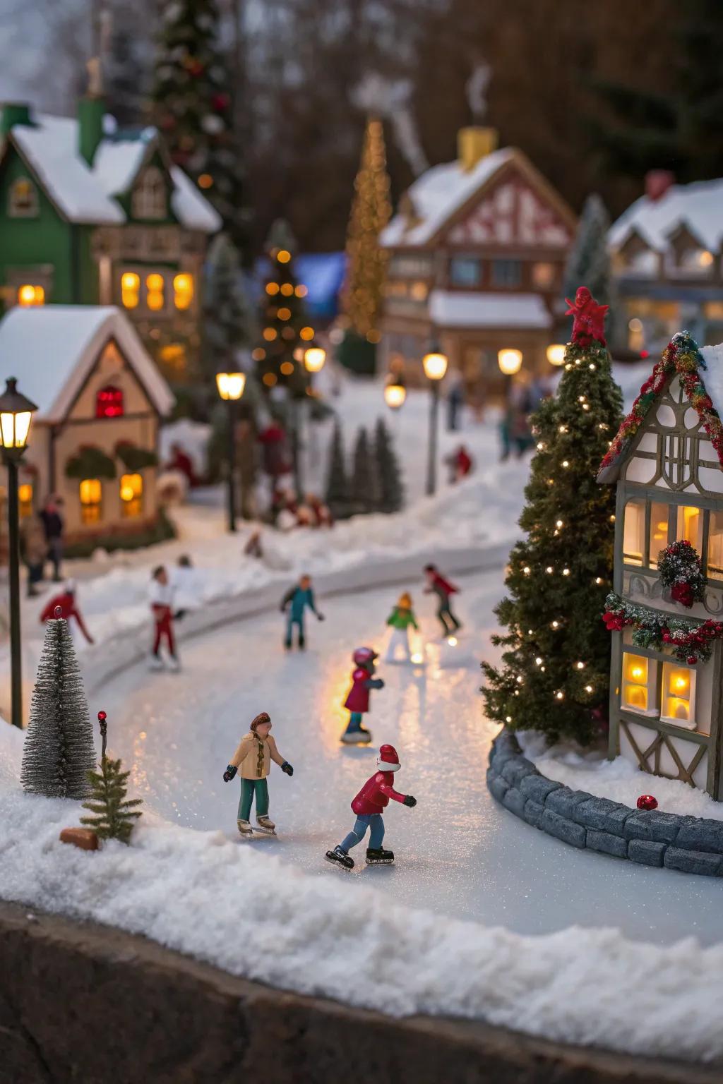 Statuettes infuse existence and narration to the Yuleville.