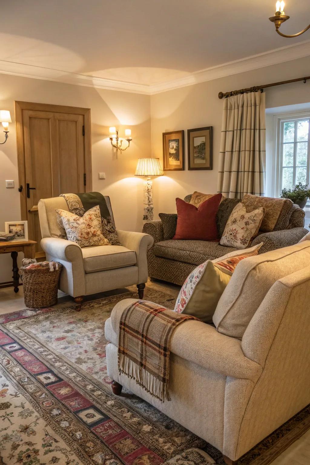 Unwinding seating for a laid-back coastal vibe.