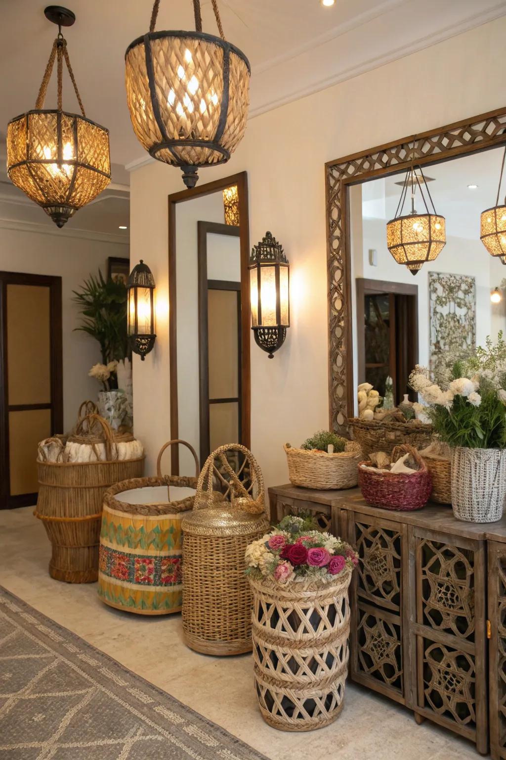 Practical decor pieces serve both functional and aesthetic purposes.