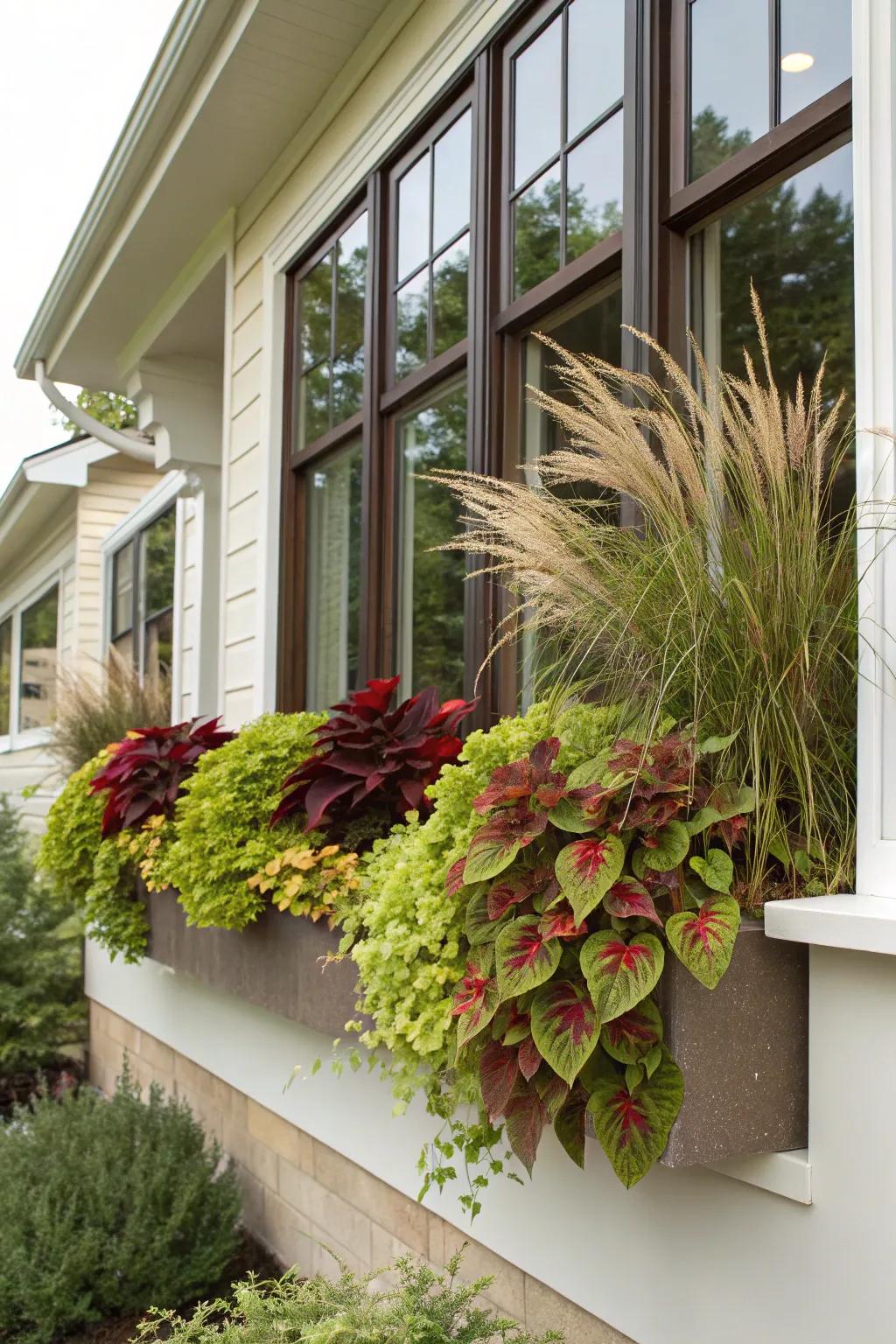 Variations in dimension and texture generate dynamic and attention-grabbing presentations.