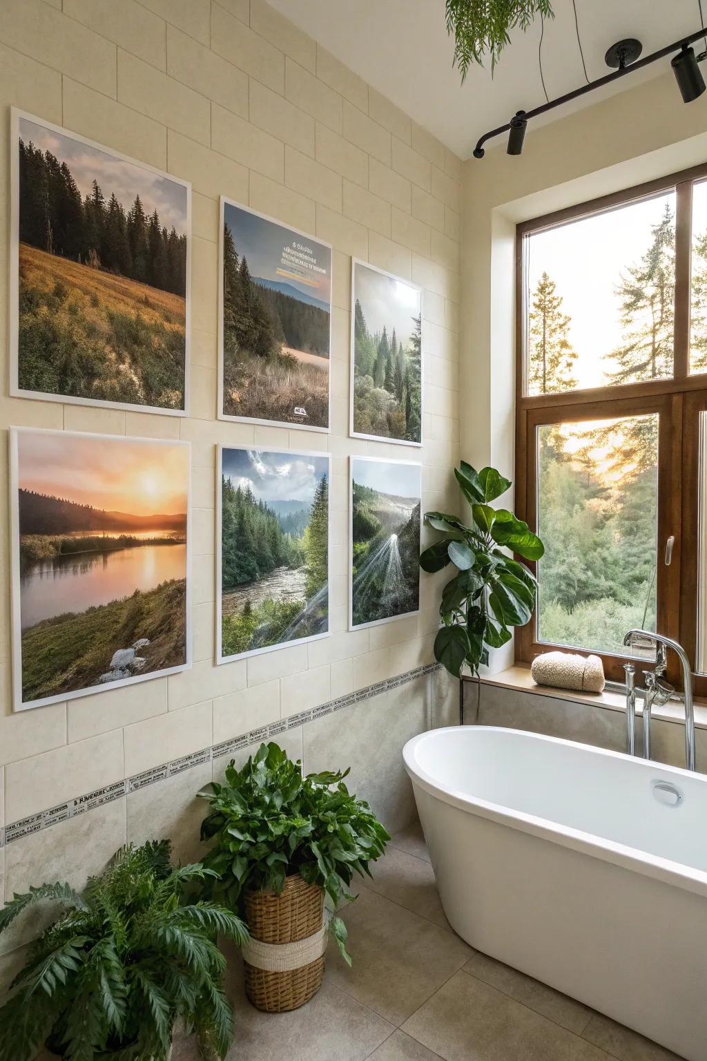 Nature posters contribute a hint of calmness to your home.