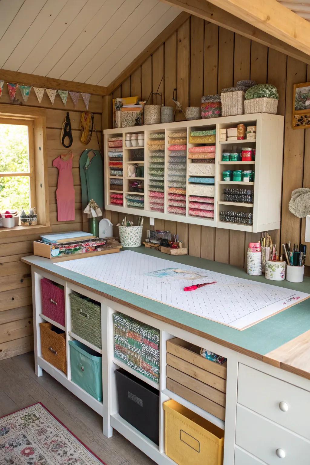 Let your thoughts soar in a creative crafting space.