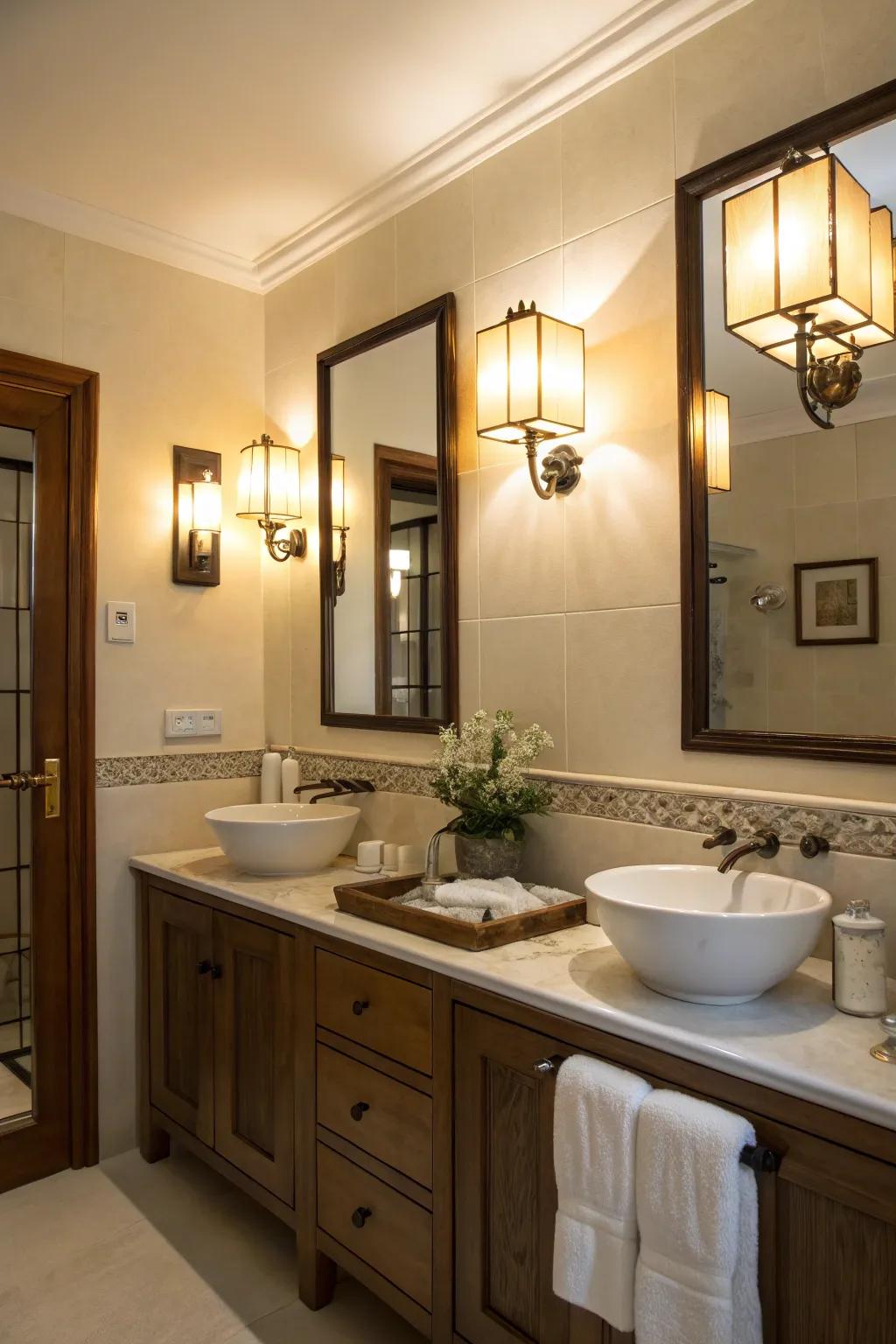 Soft lighting establishing a comforting ambiance