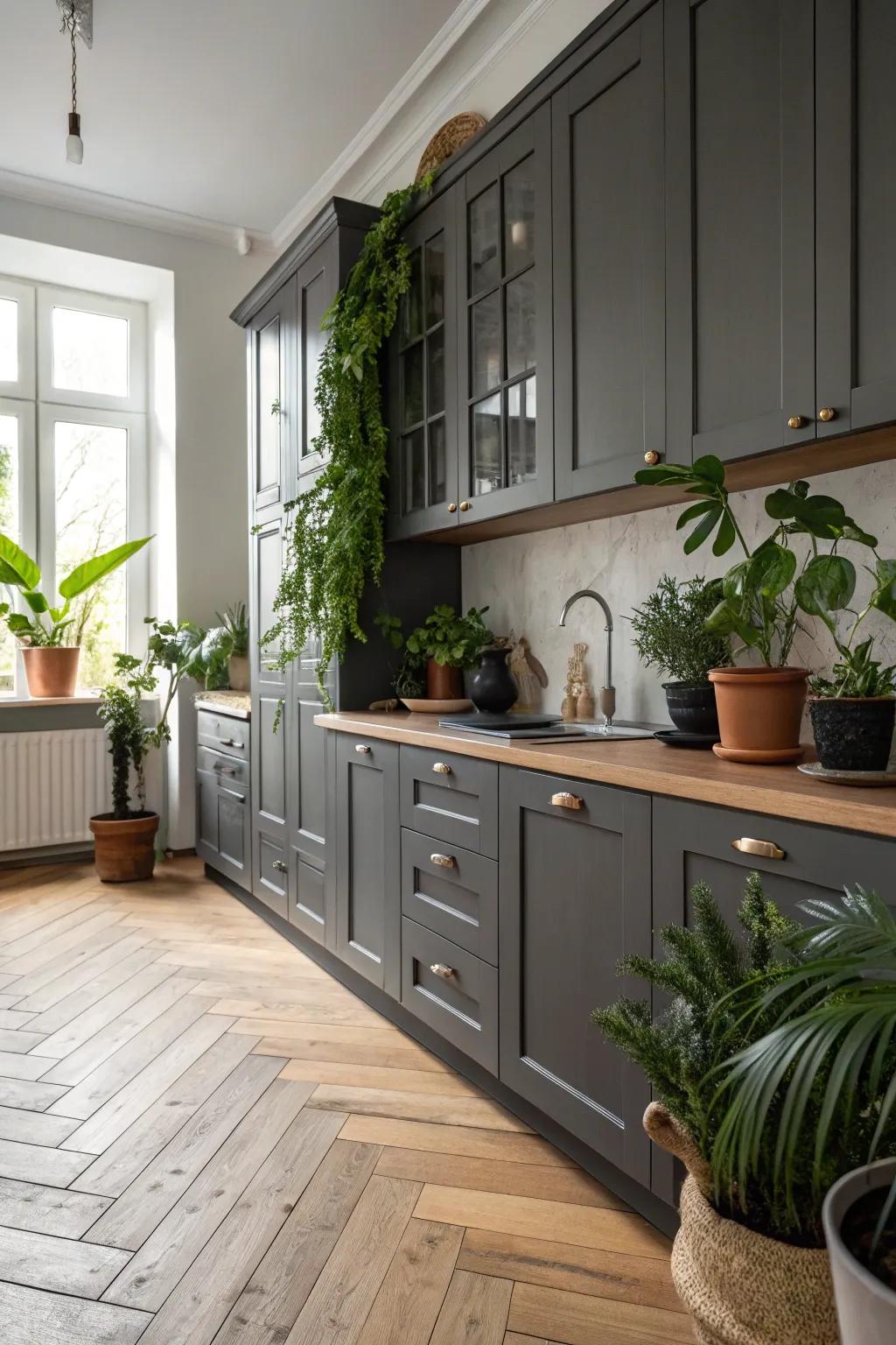 Normal components supplementing the profound shadow-toned units for a welcoming climate.