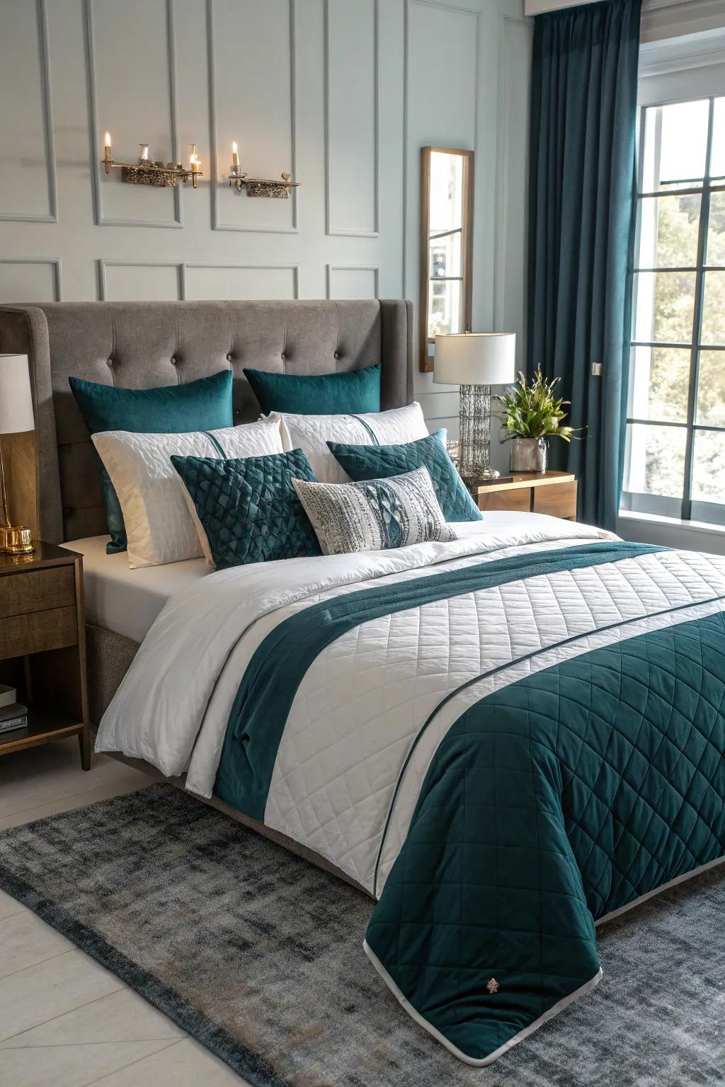 Layered bedding tenders both ease and grace.