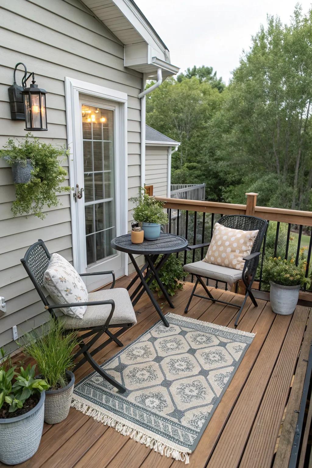Getting the most out of a compact deck area.