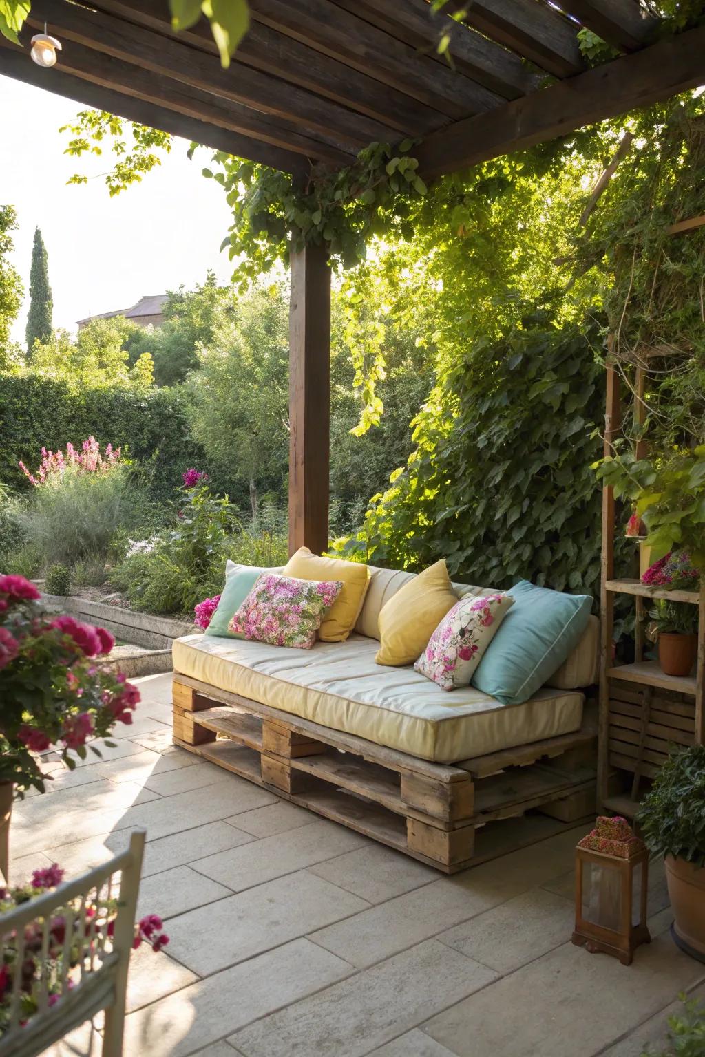 Unwind stylishly on a skid outdoor lounger.