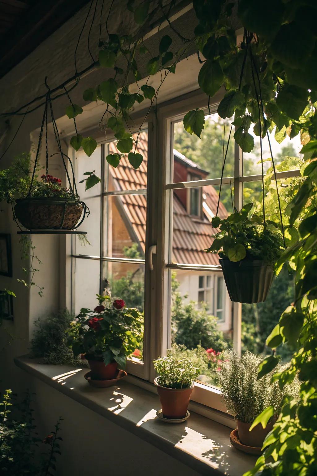Verdure instills vitality into your dormer expanse.