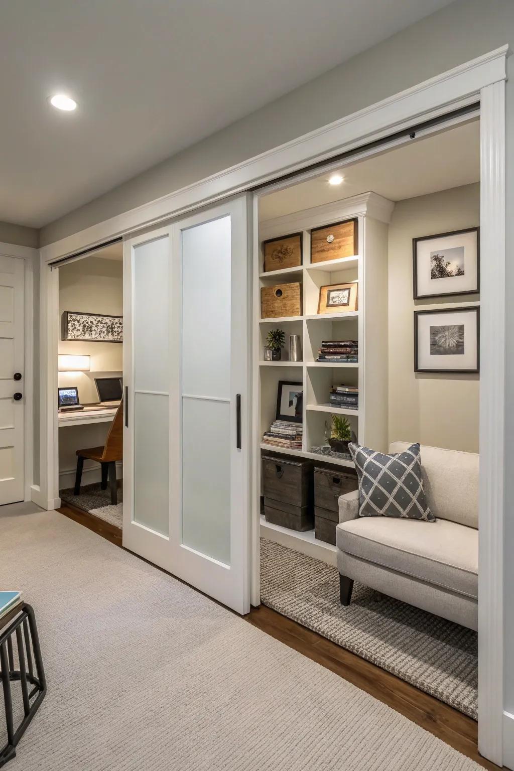 Inset doors are ideal for maximizing space.