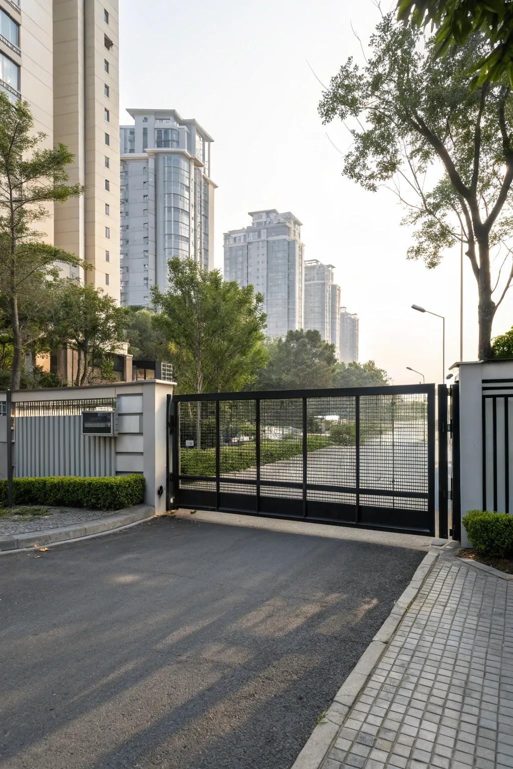 Sliding gates offer practicality and style.