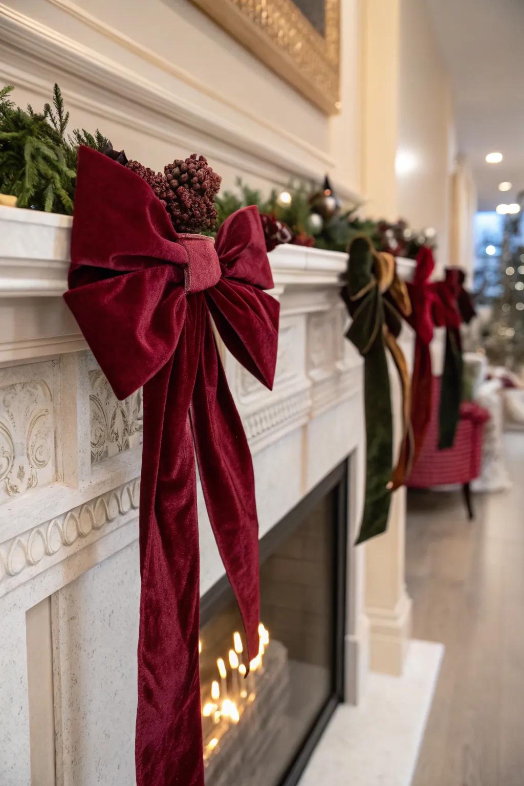 The velvet adds refinement to the decor to tie it together.