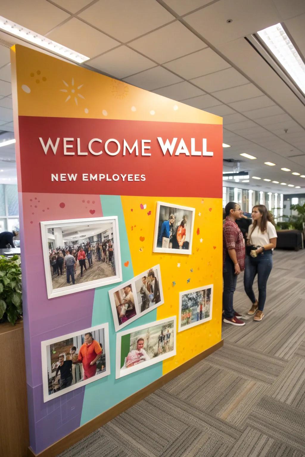 A welcoming display for newcomers to integrate them into the team.