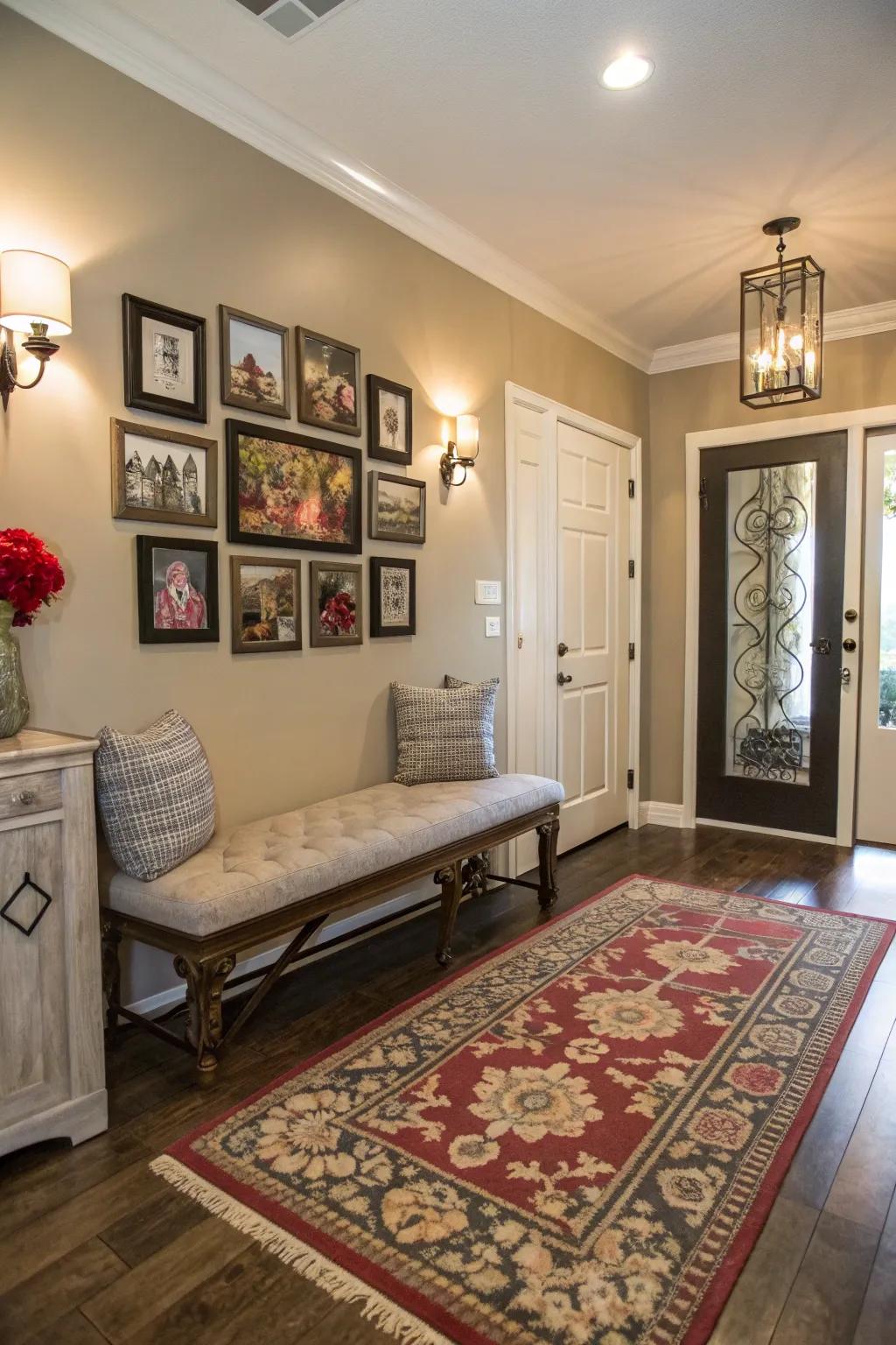 Ornamental personal touches customize your entryway.