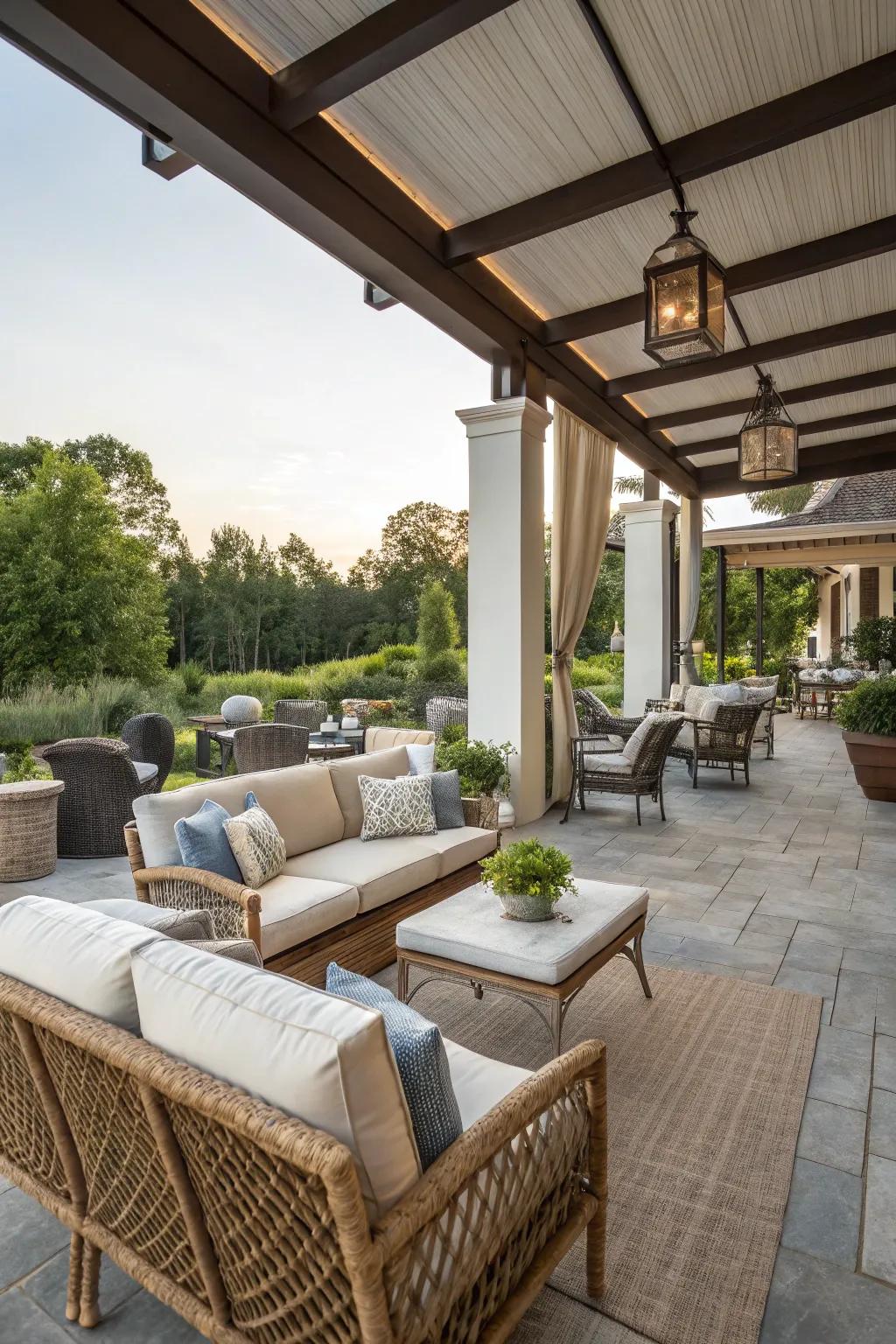 Blend comfort and design with chic seating on your patio.