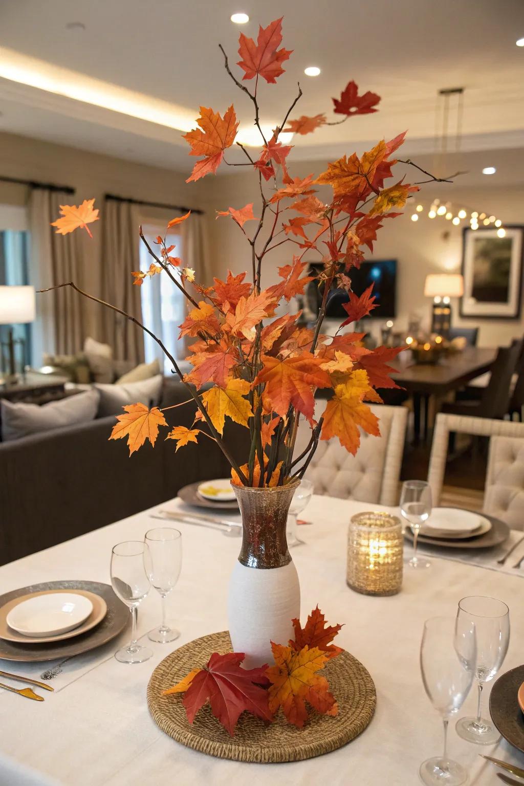 A distinctive jug can elevate your fall centerpiece.