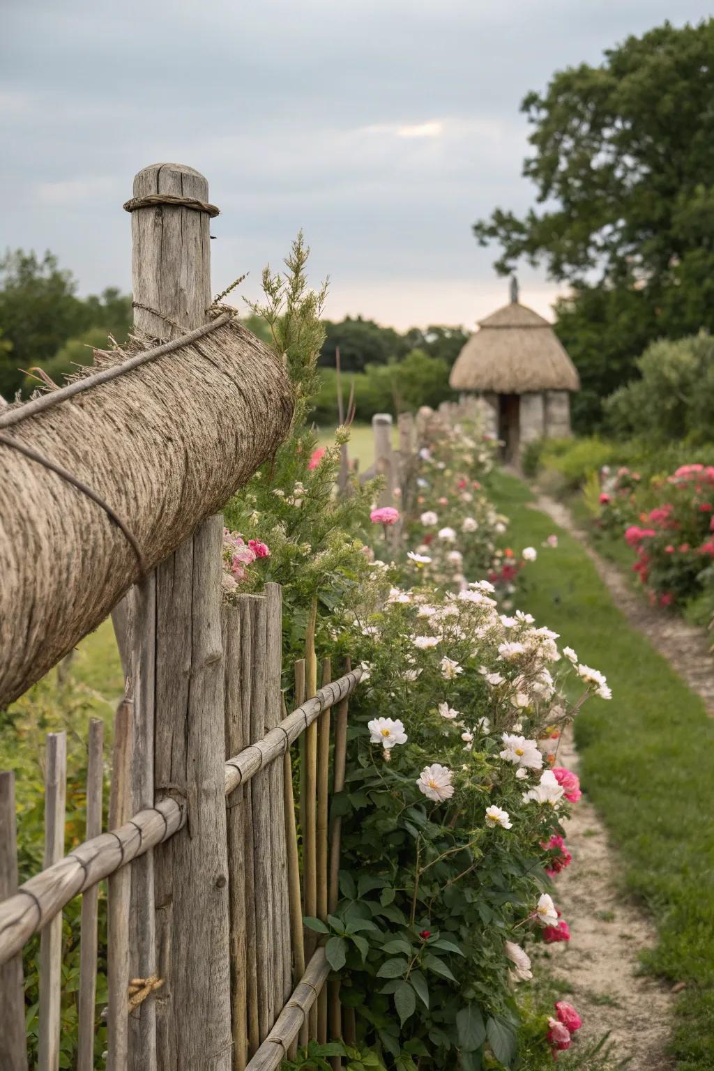 Reed rolls provide a country appeal and raw texture.