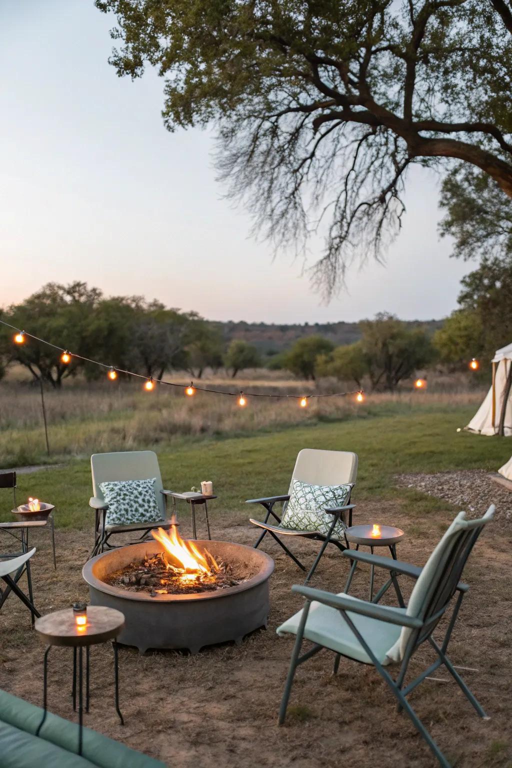 Movable furniture allows for adaptable seating arrangements.