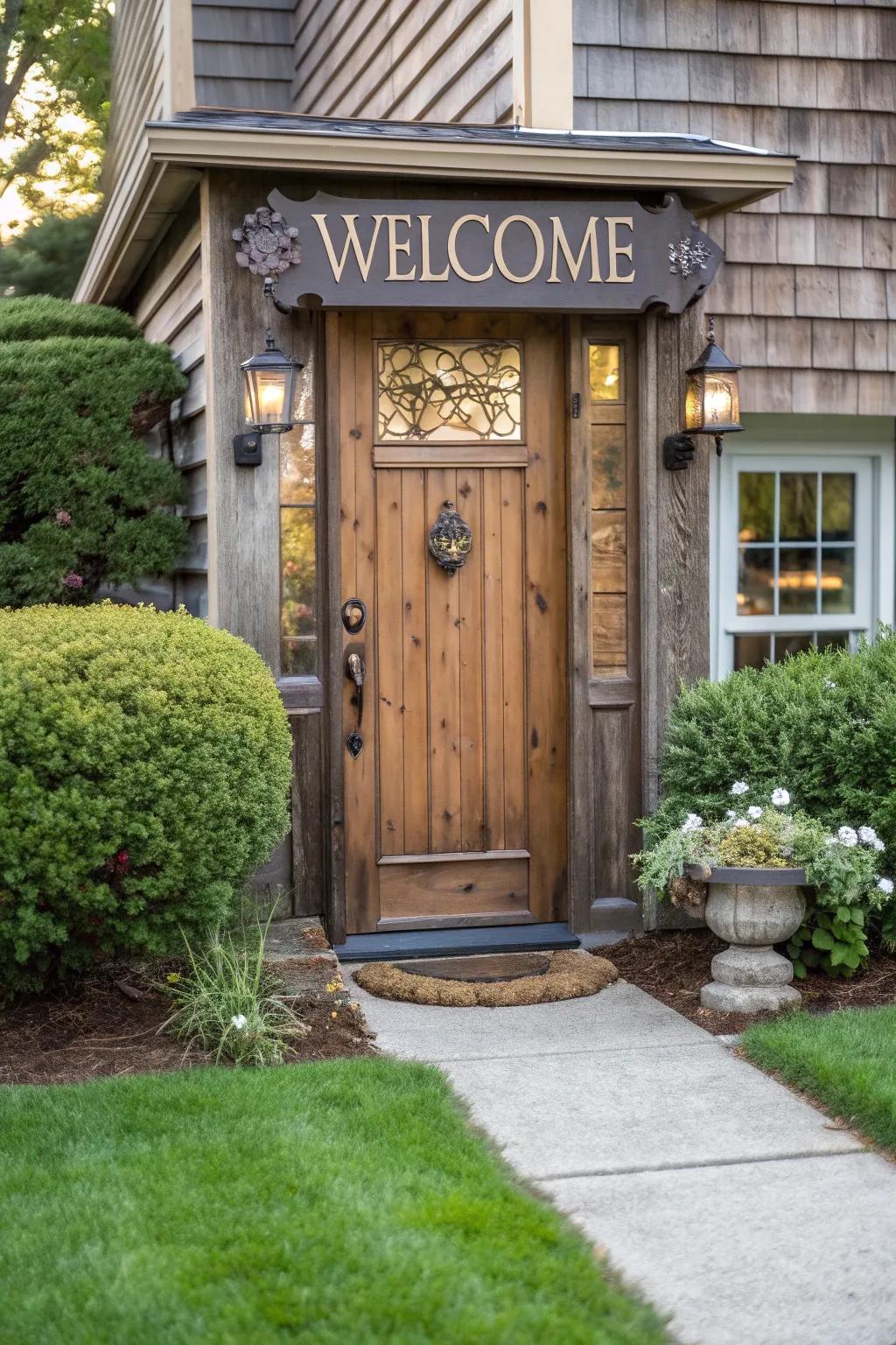 A tailored board infuses personality into your entrance.