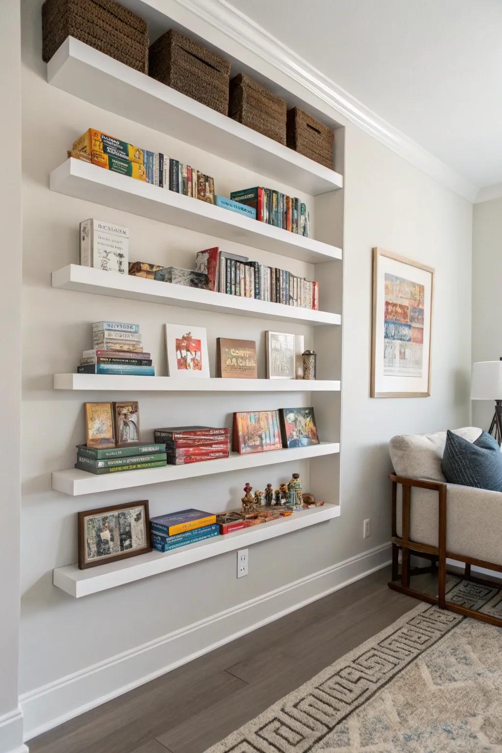 Drifting boards deliver a streamlined, modern storage approach.