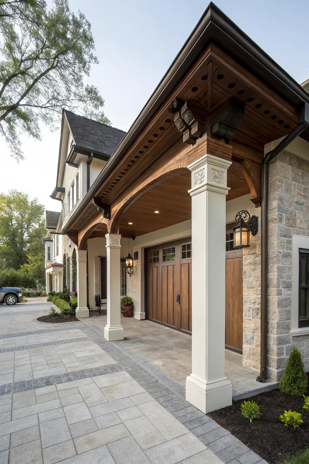 Architectural elements contribute depth and personality.