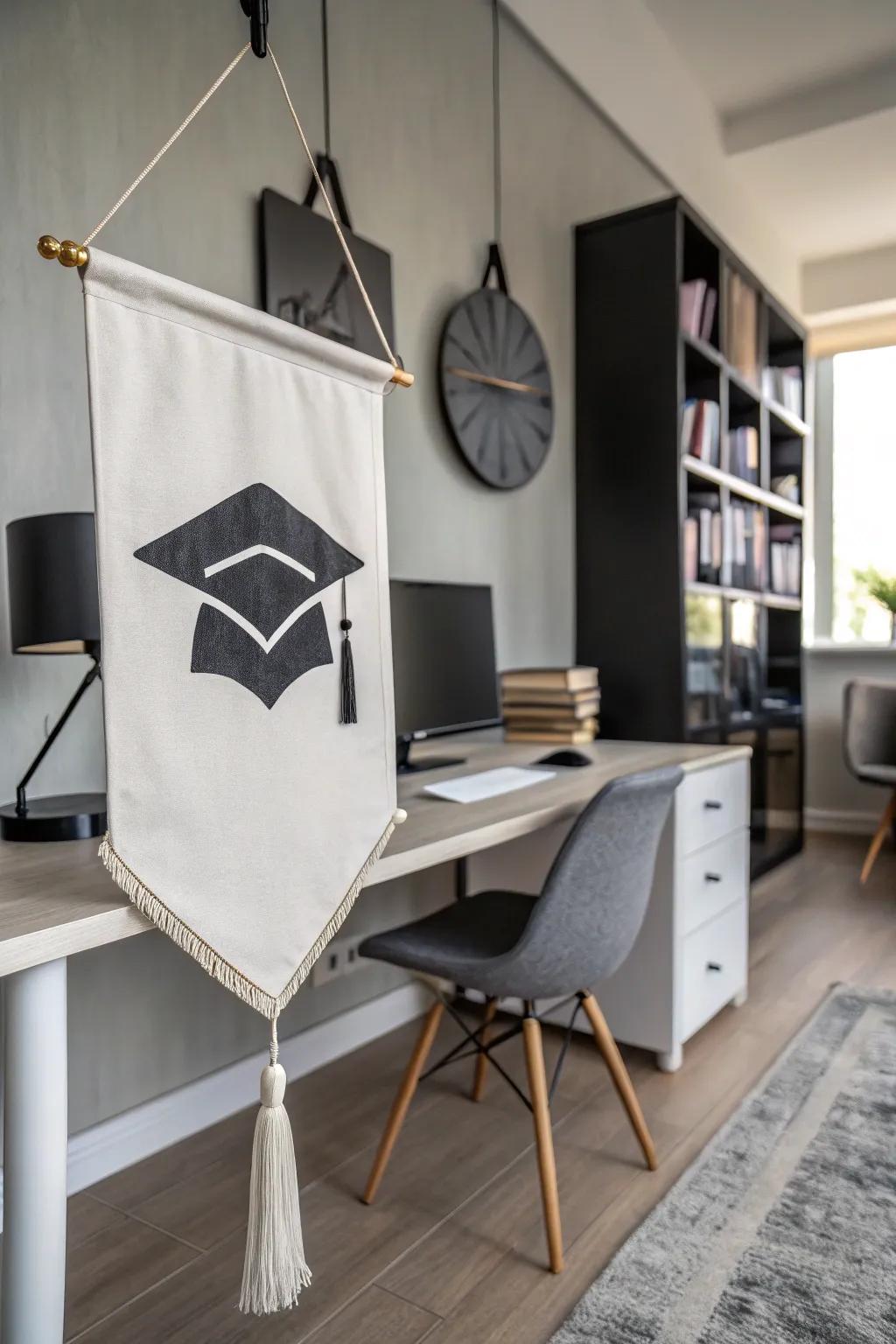 A sleek and elegant single-color banner for a classic celebration.