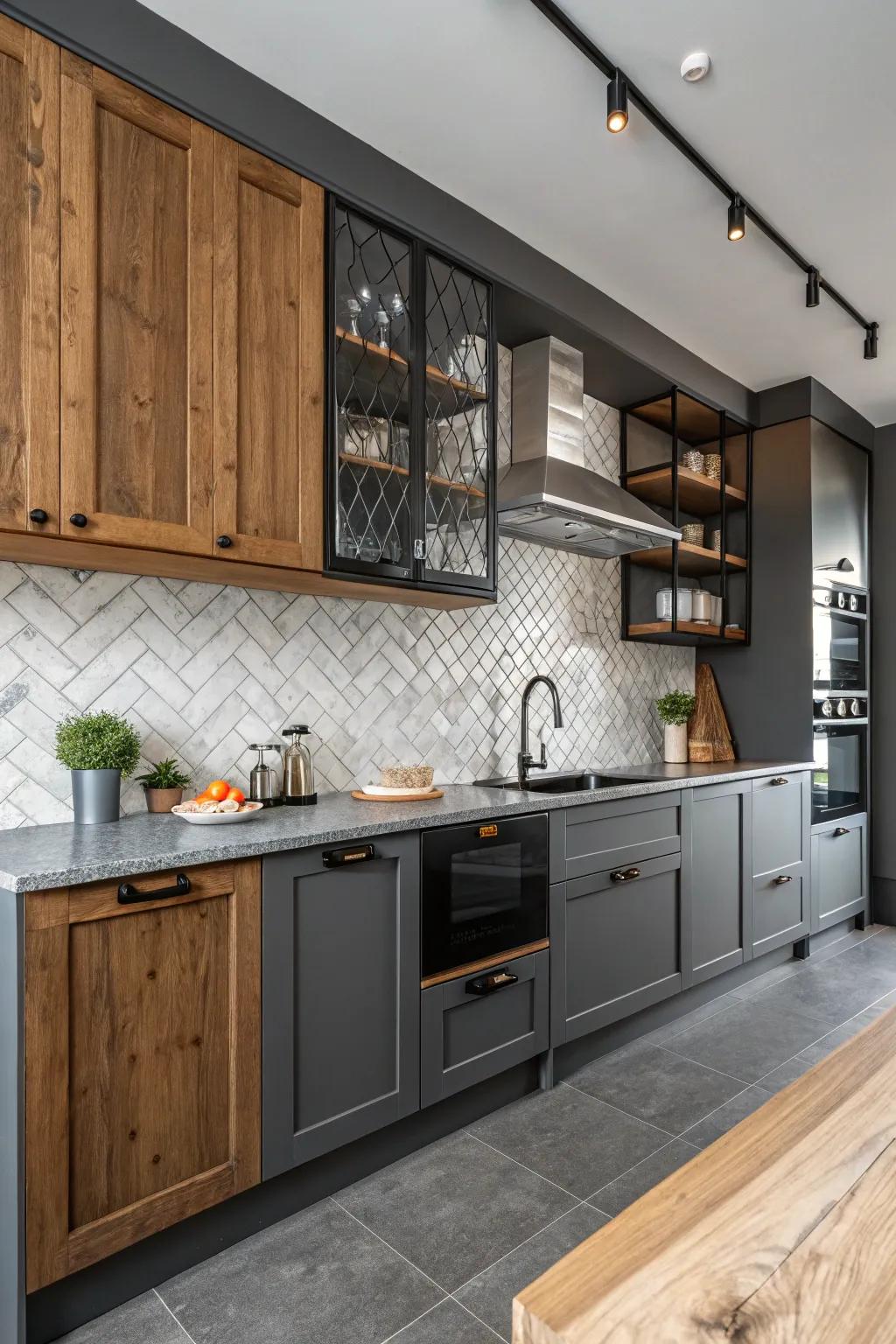 Assorted materials add warmth and texture.