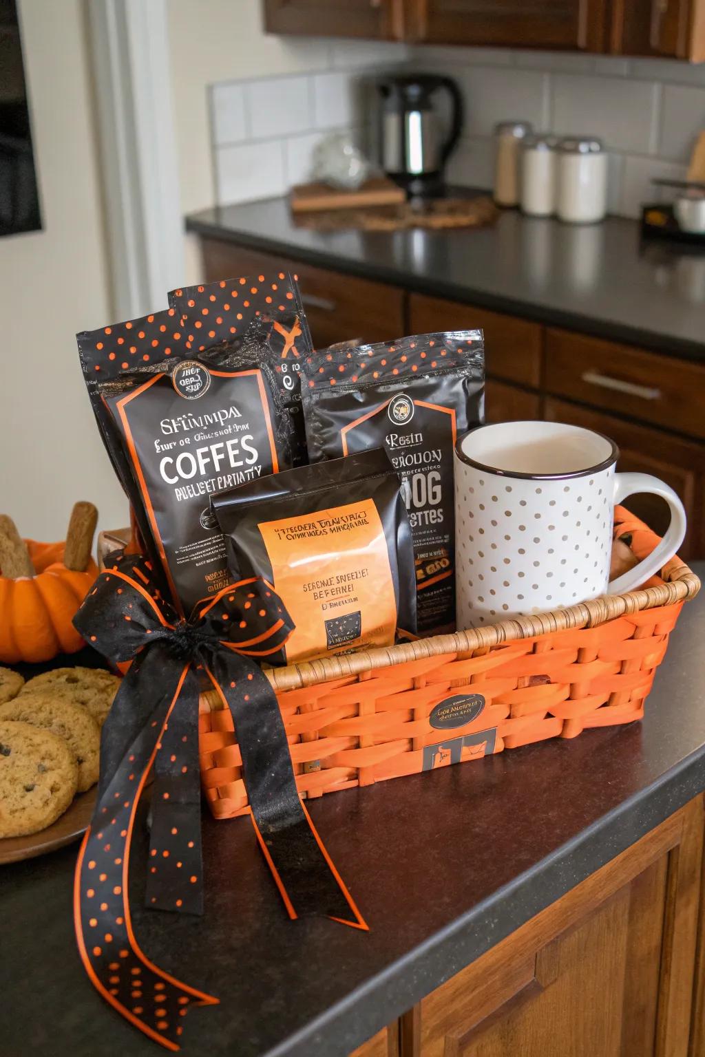 A satisfying coffee moment on Halloween mornings.
