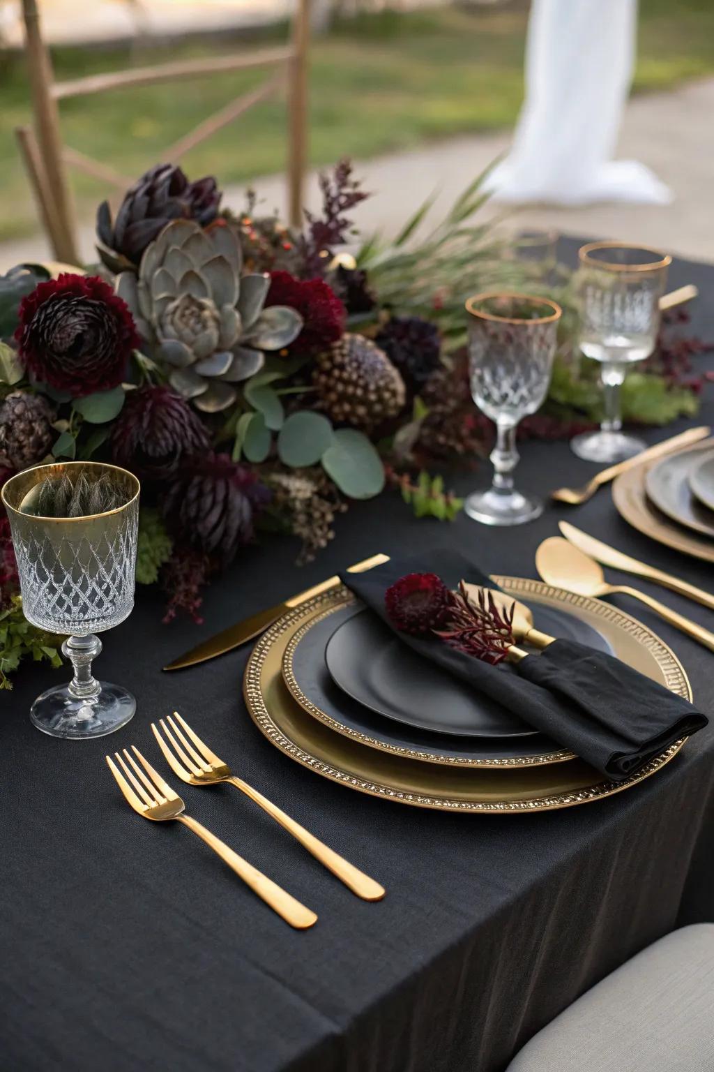 Create an enchanted dining experience using elegant table ornaments.