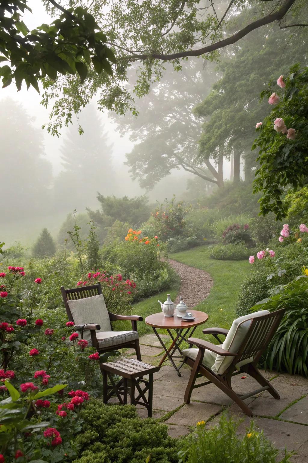 Outdoor living zones invite relaxation in your tropical garden.