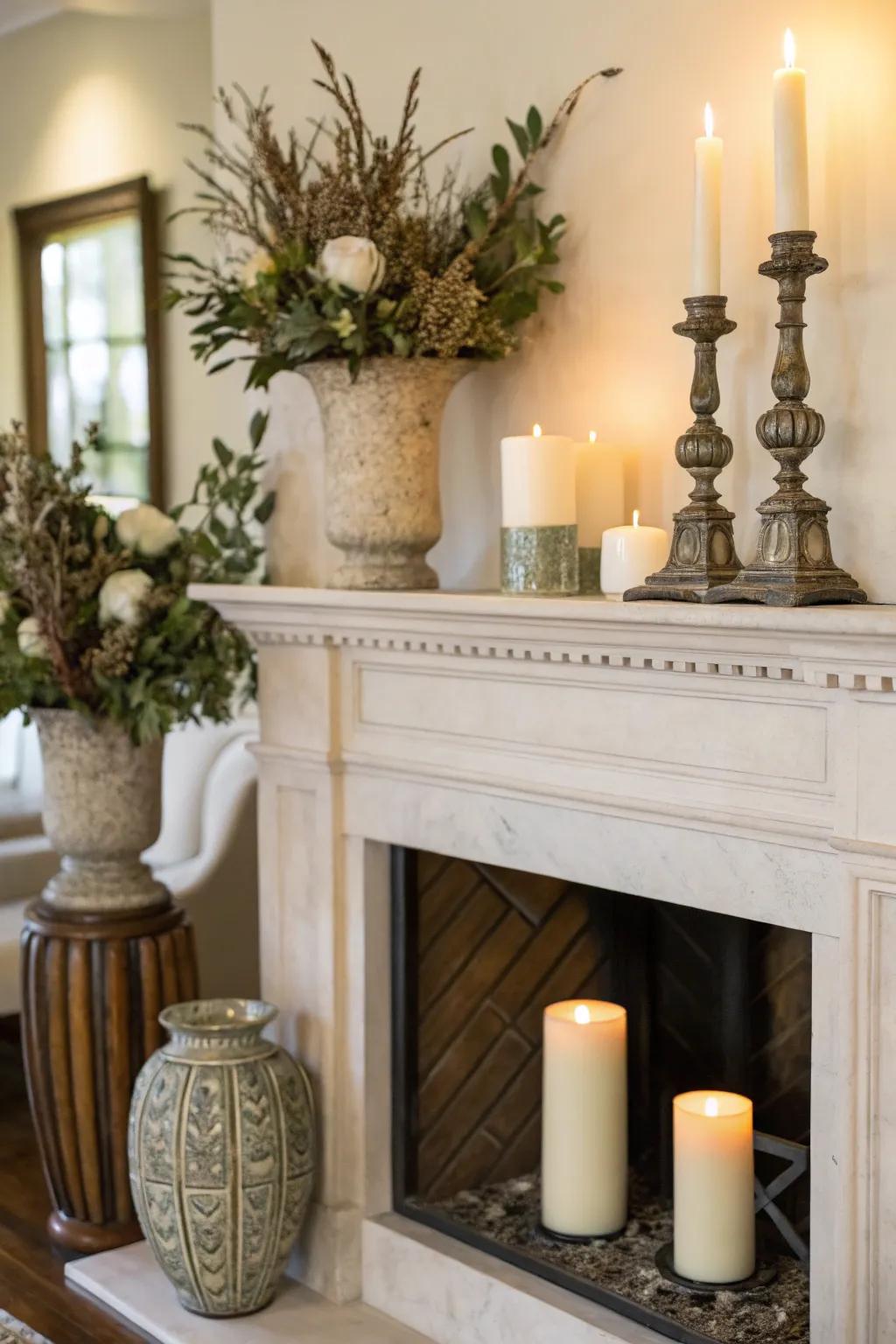 Symmetry brings harmony to your fireplace.
