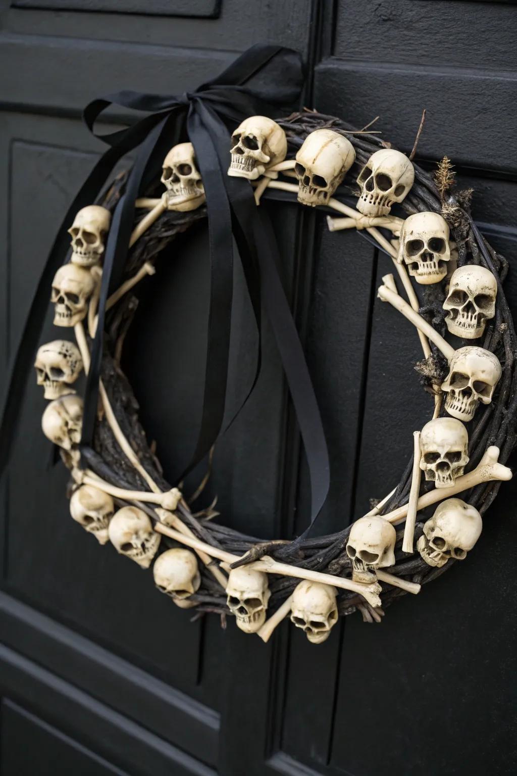 Sophistication aligns with eerie in this cranium and osseous ring.