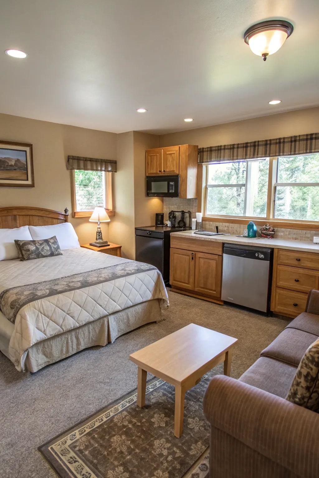 A secluded haven for visitors or relatives.