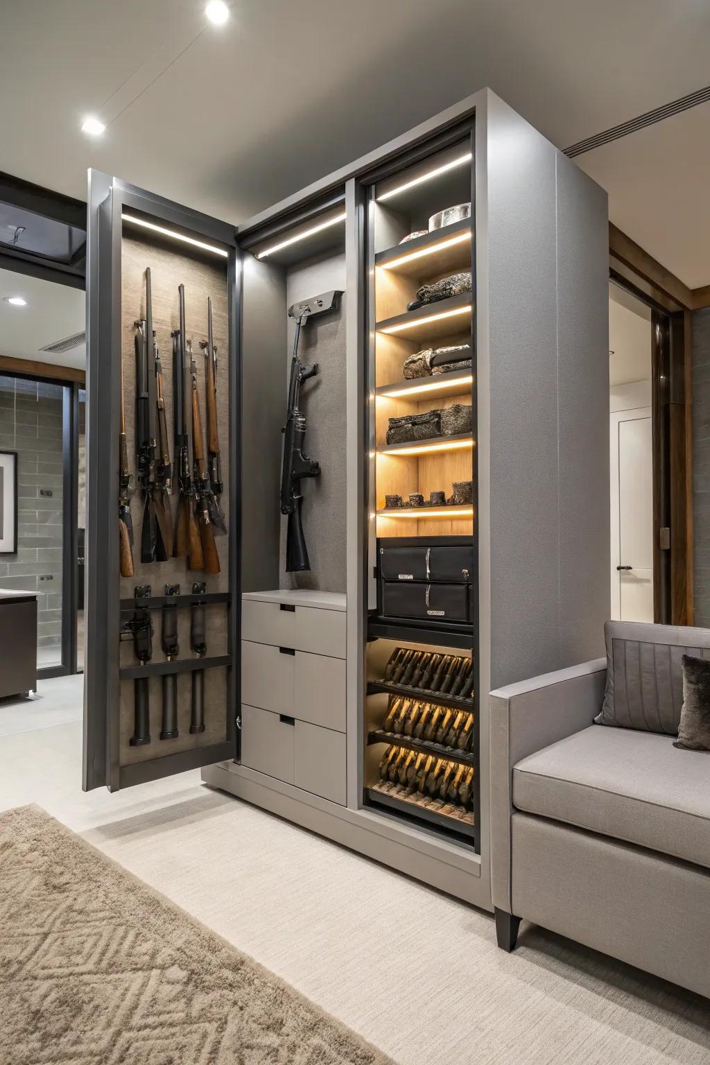 Concealed sections add a hint of mystery to your defense space.