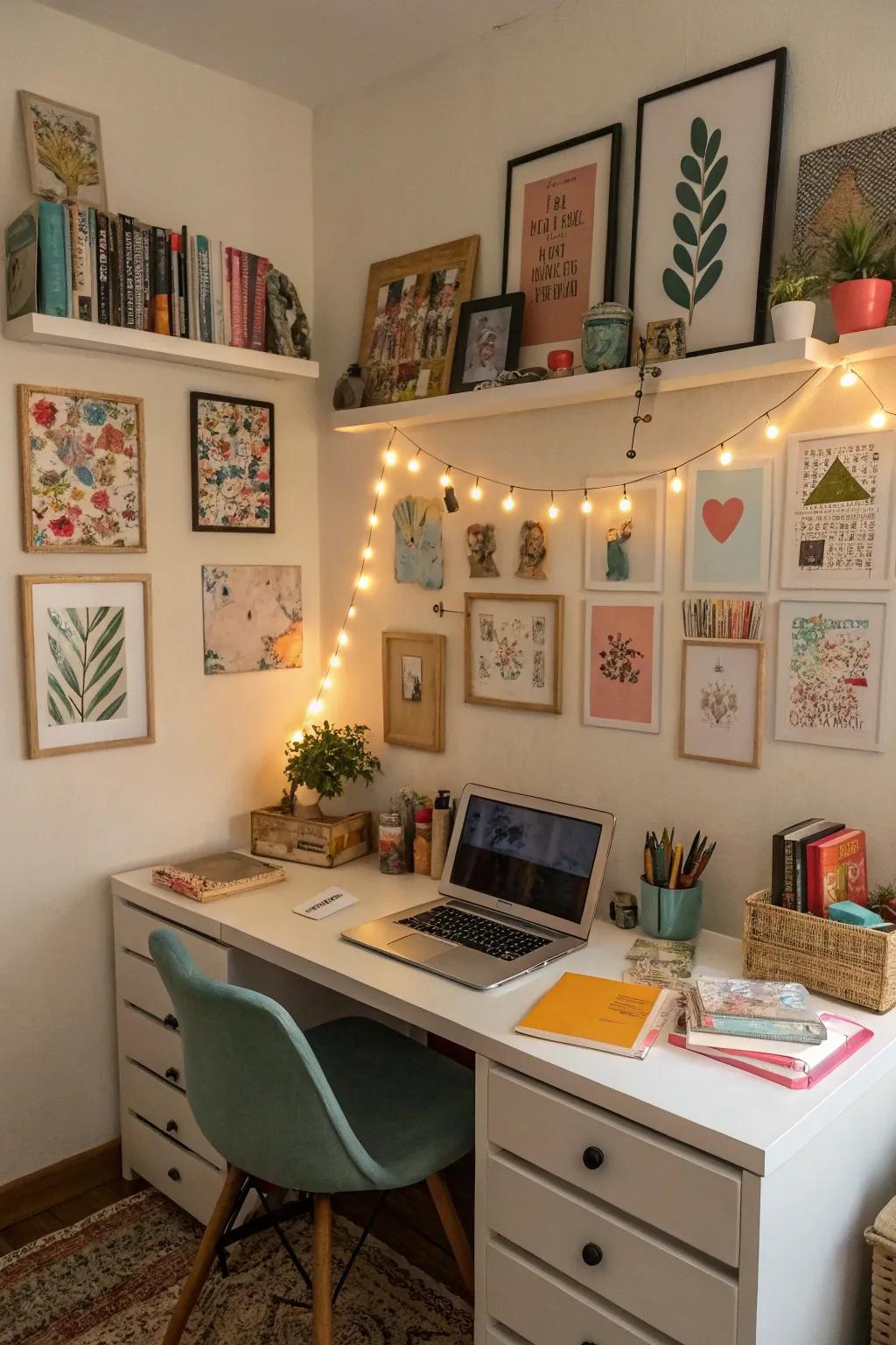 Make your office a genuine representation of you with personalized decor touches.