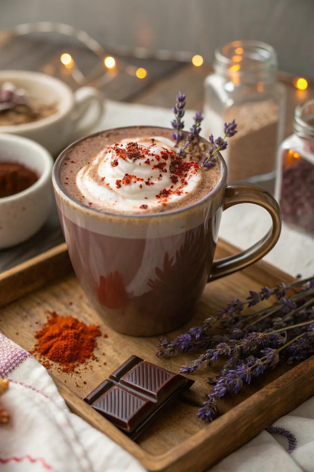 Introduce unique flavors for a surprising twist on classic hot chocolate.