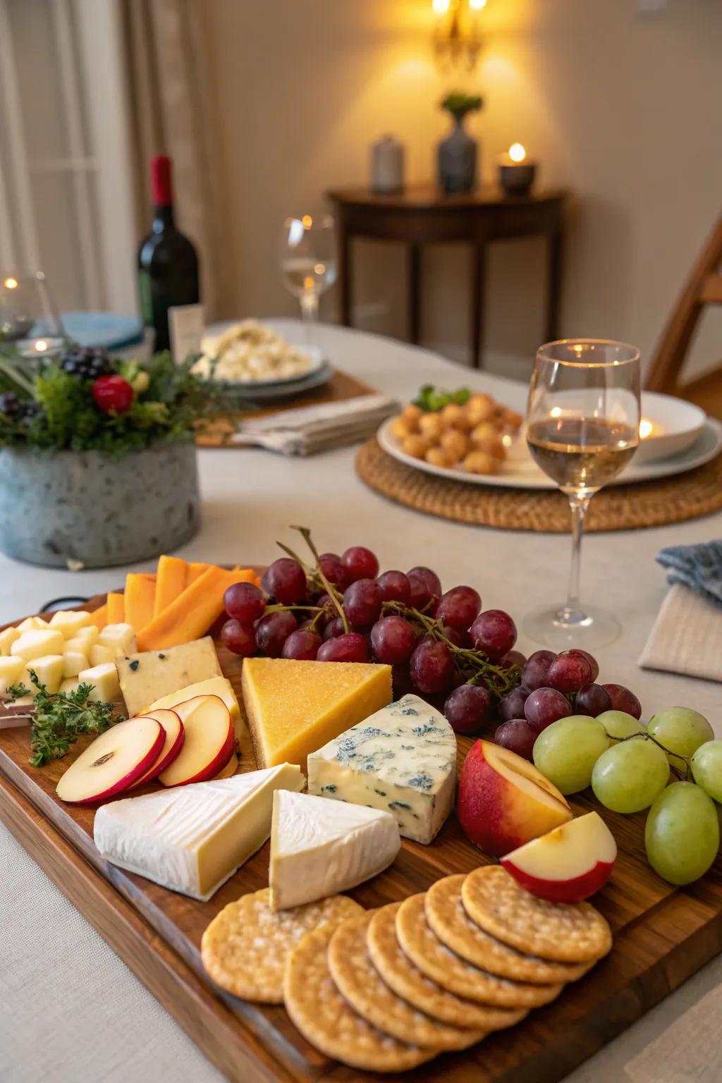 A nibble board set for fun times.