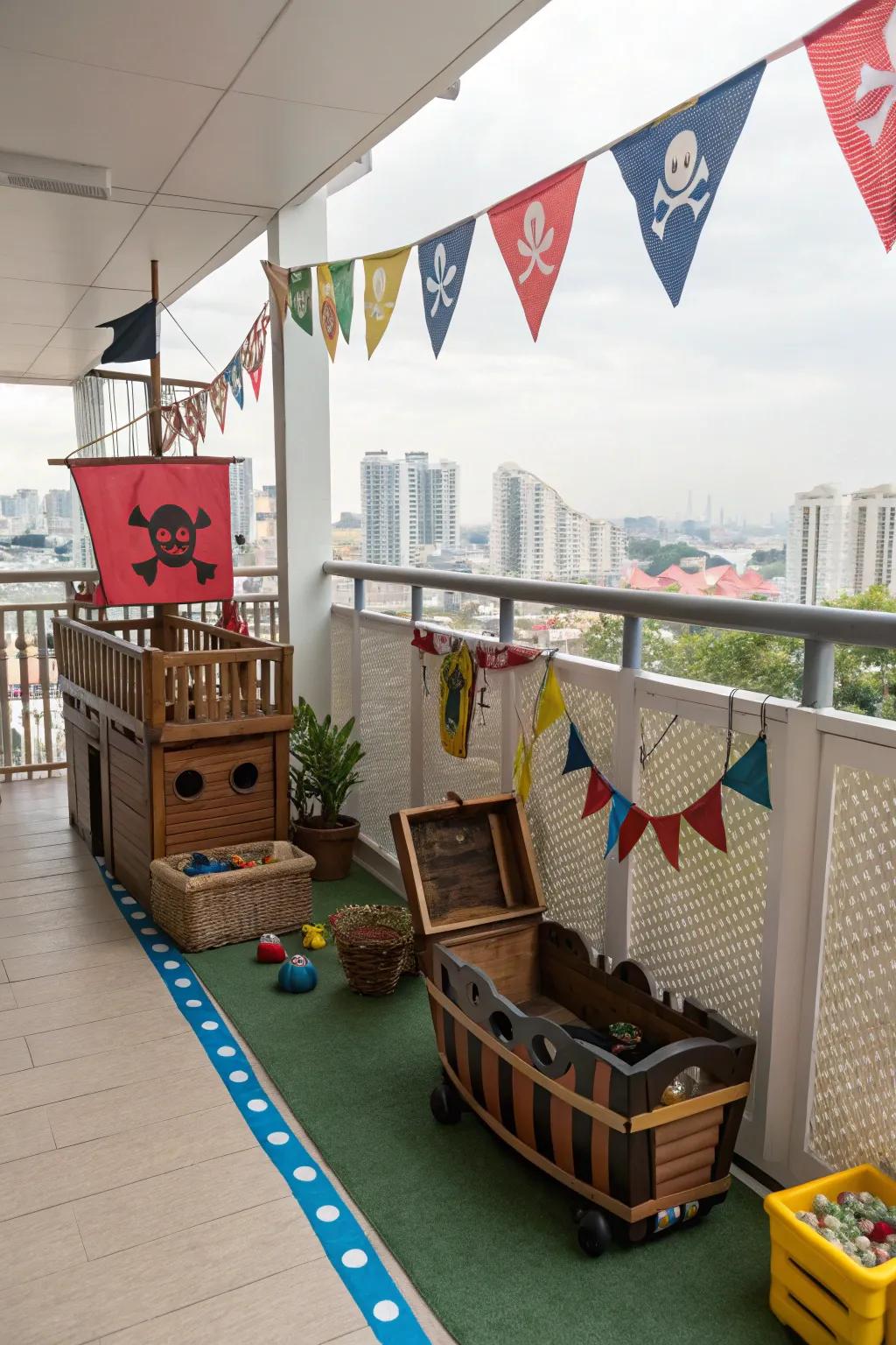 Themed play zones promote an imaginative escape for children.