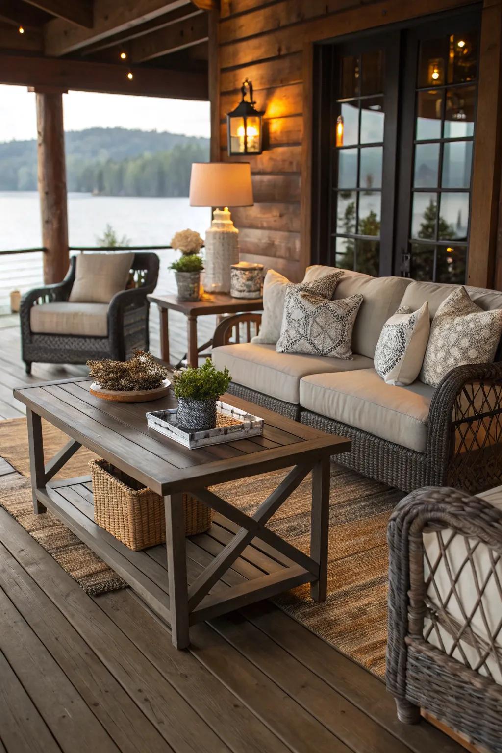 Useful furnishings amplify both flair and utility.