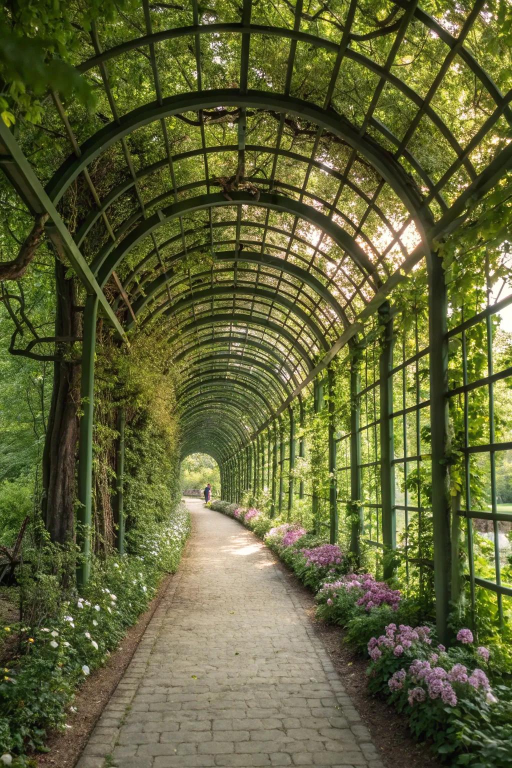 Conjure a secret garden ambiance with a weave tunnel.