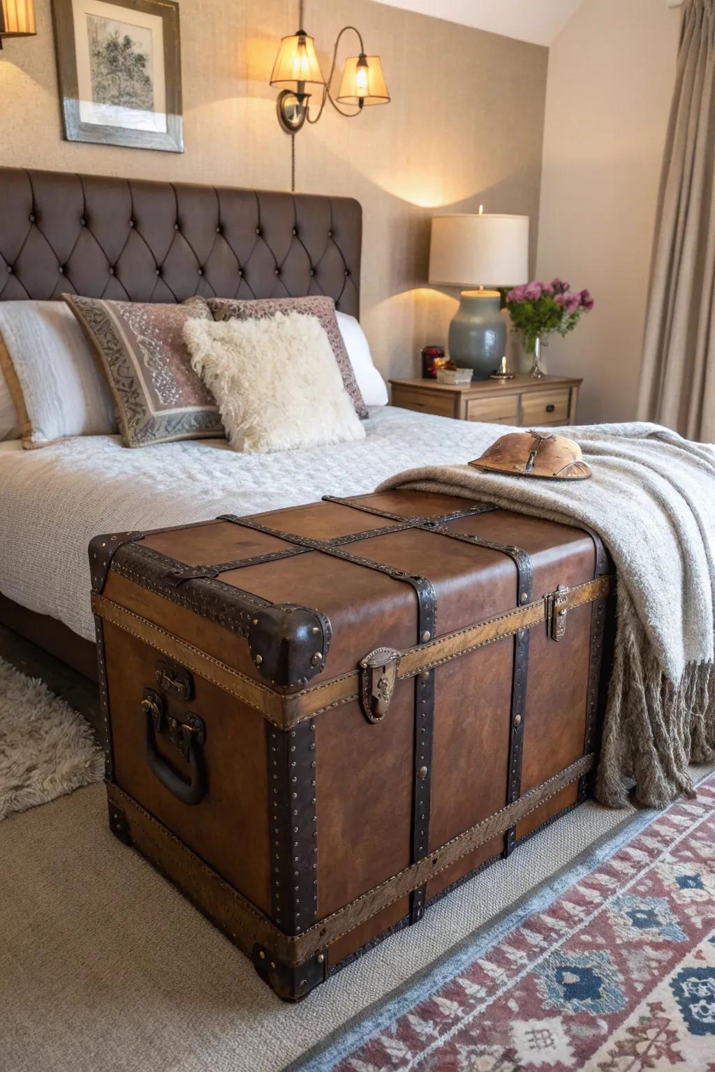 Hide chests provide both storage and distinctiveness.