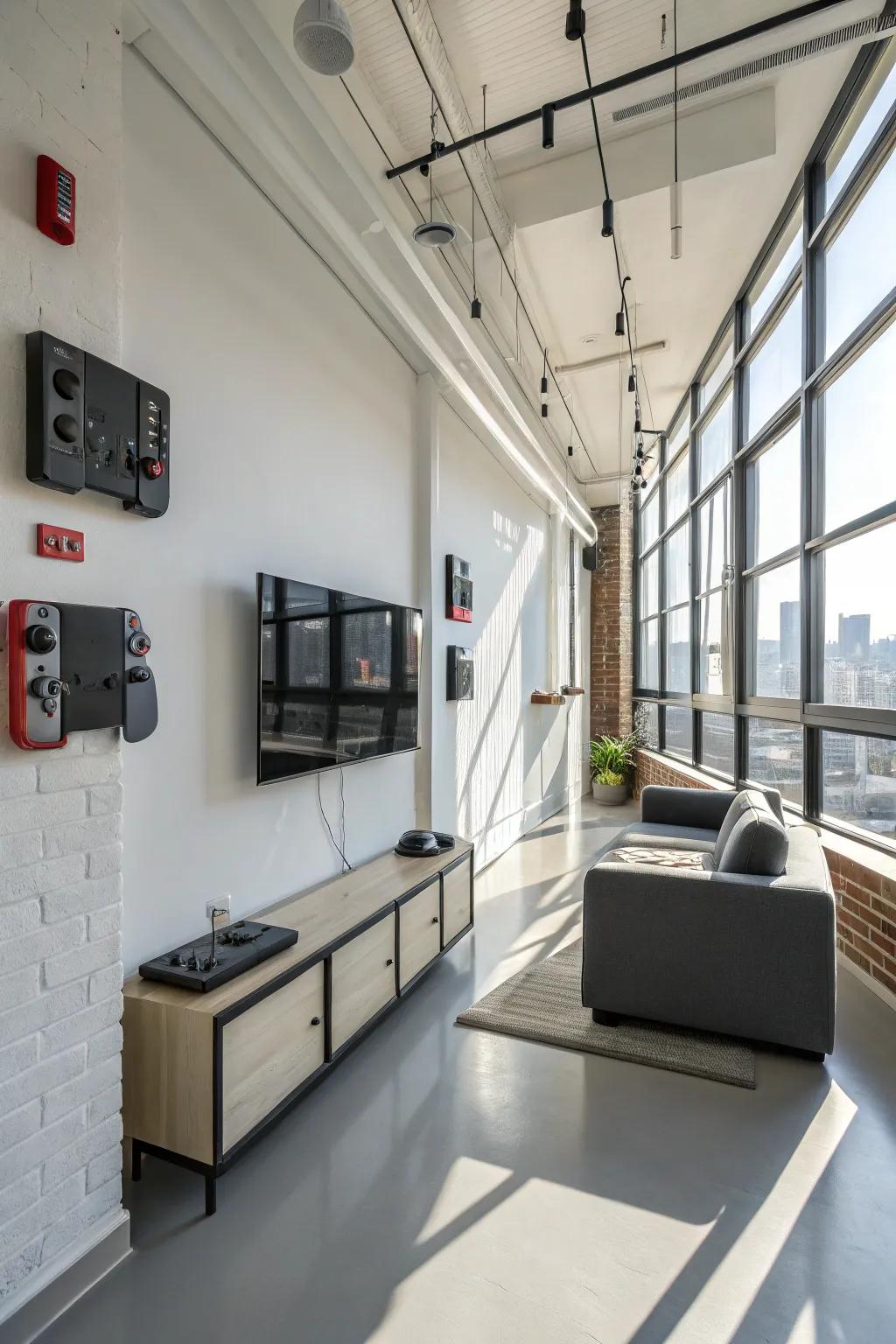 Wall-affixed consoles provide a stylish and space-efficient solution for gamers.