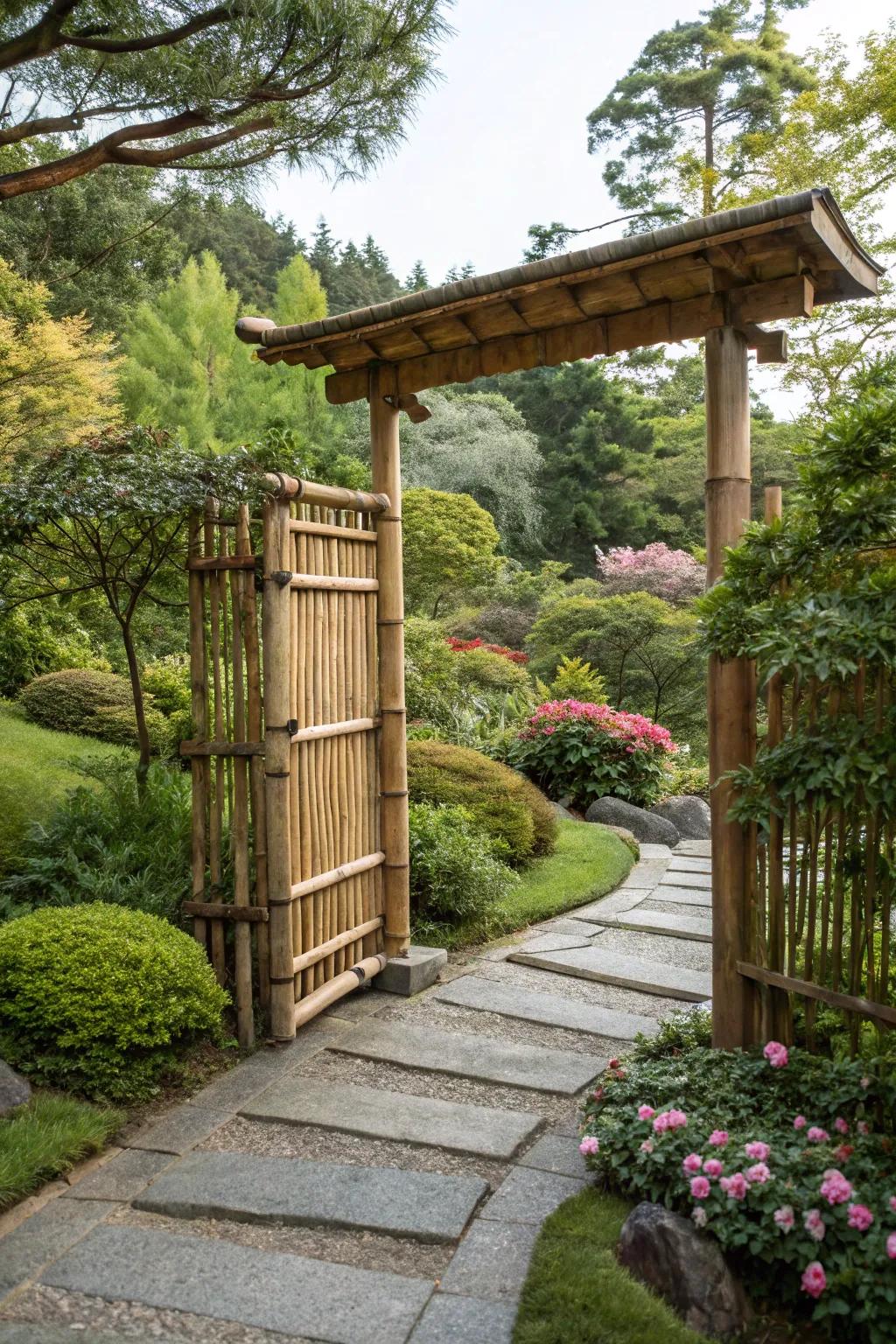 Eco-conscious bamboo access layout