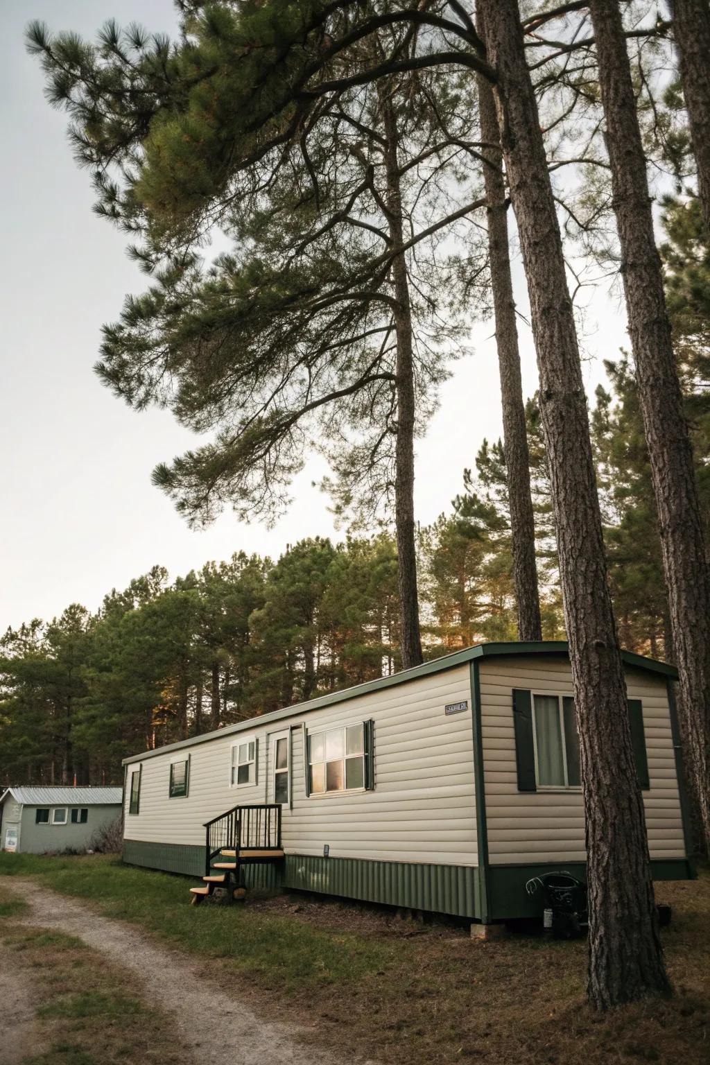 Inject elevation with upright plank and strip siding.
