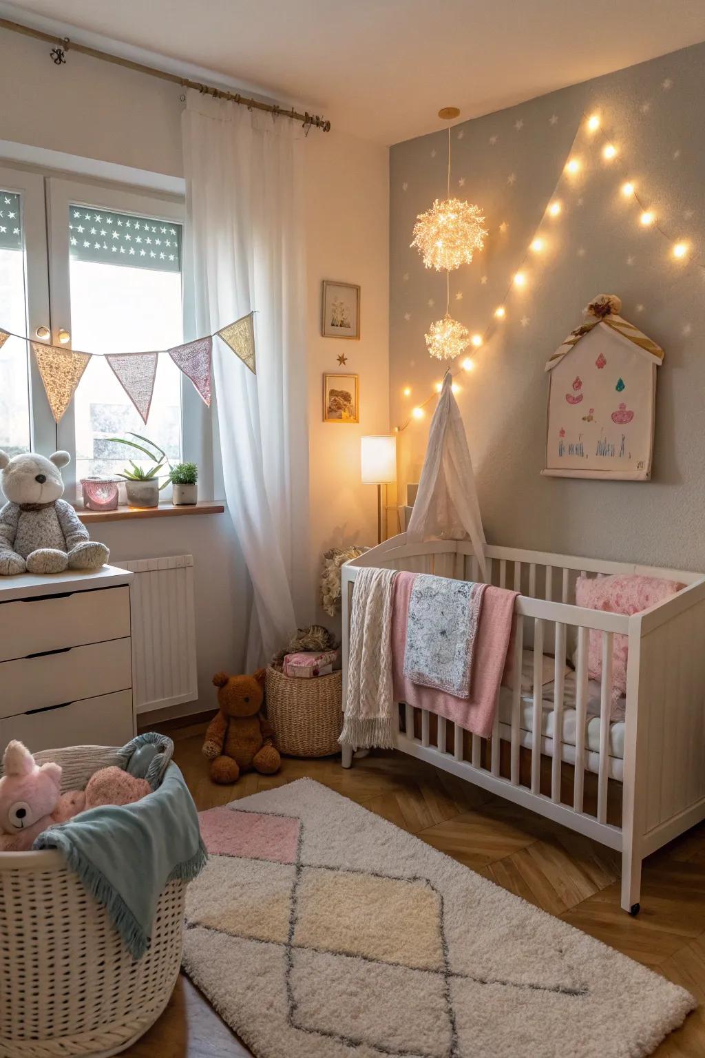Gentle lighting makes for a cozy and chill zone.