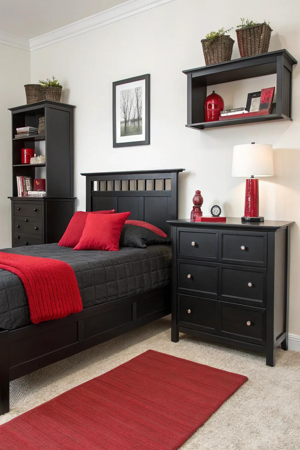 Simple furniture maintains a clean and modern look.